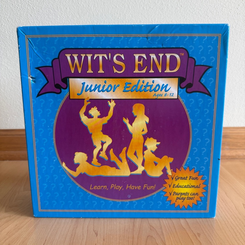 Wit’s End Junior Edition Board Game for Kids Ages 8-12, Educational, 2+ Players